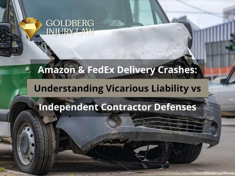 Amazon & FedEx Delivery Crashes: Understanding Vicarious Liability vs Independent Contractor Defenses