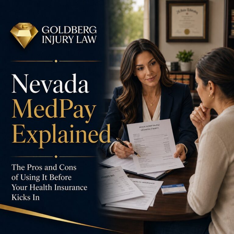 Nevada attorney explaining MedPay benefits and medical bills to an injured client