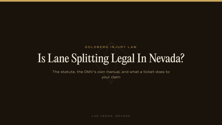 Is Lane Splitting Legal in Nevada? What Riders Need to Know
