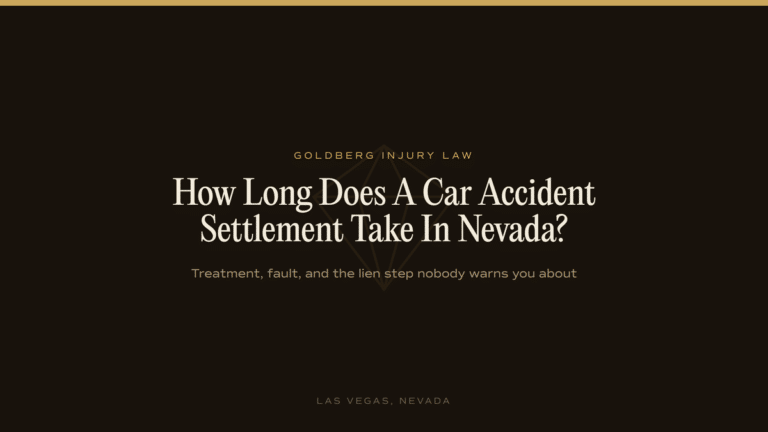 How long a car accident settlement takes in Nevada, from treatment through lien resolution