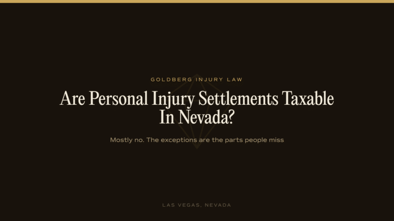 Are Personal Injury Settlements Taxable In Nevada?