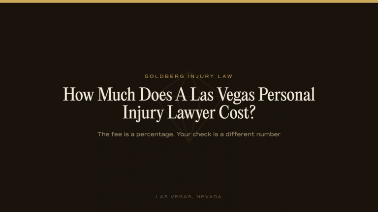 How Much Does A Las Vegas Personal Injury Lawyer Cost?