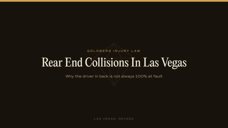 Rear End Collisions In Las Vegas: Why Fault Is Not Always Automatic